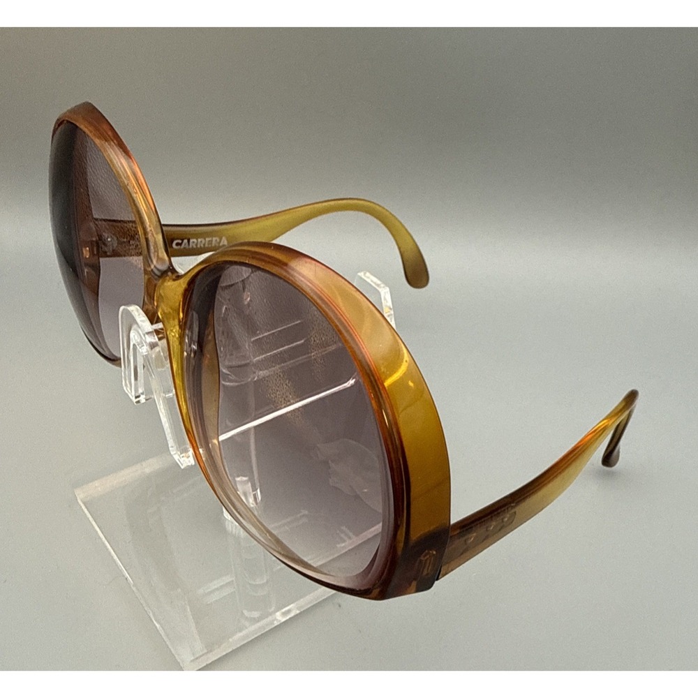 CARRERA OPTYL 1113-40 Vintage Brown Baroque Oversized Jackie-O Sunglasses RARE